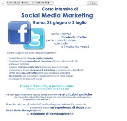 Corso Intensivo di Social Media Marketing