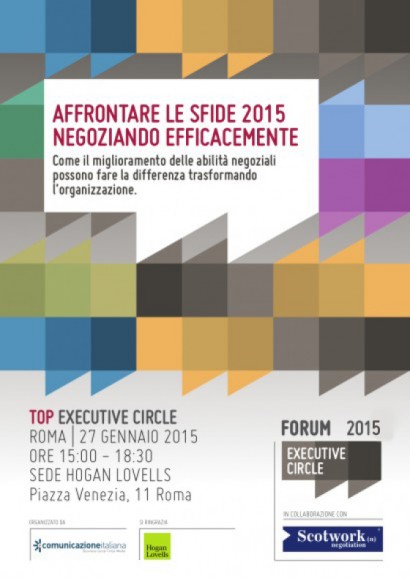 AFFRONTARE LE SFIDE 2015 NEGOZIANDO EFFICACEMENTE