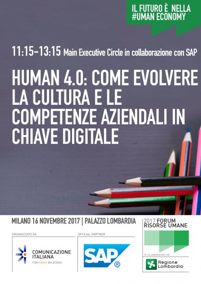 HUMAN 4.0: COME EVOLVERE LA CULTURA E LE COMPETENZE AZIENDALI IN CHIAVE DIGITALE